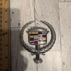 Cadillac Silver Emblem with Multicolor Crest